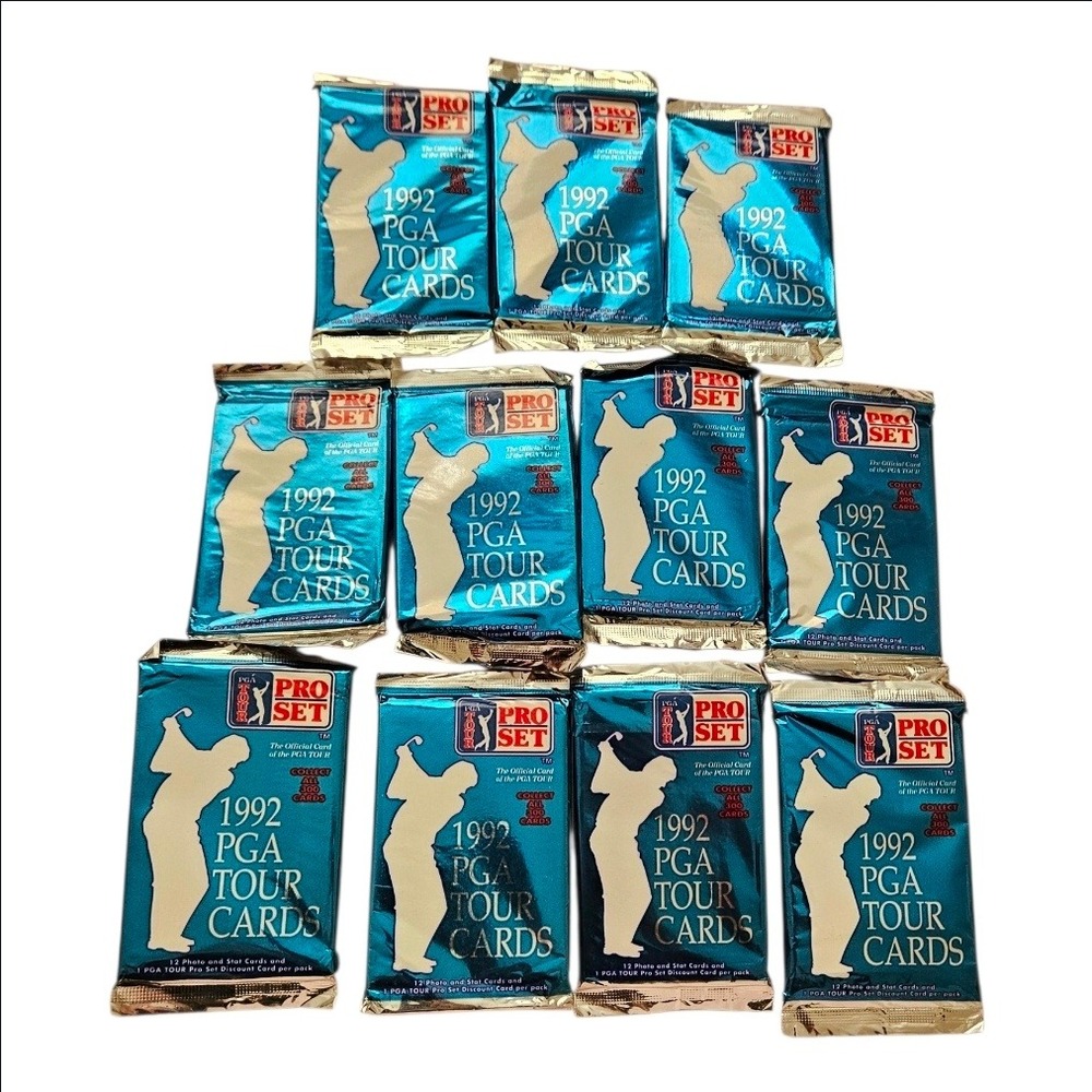 11 Pack Lot 1992 Pro Set PGA Tour Golf Trading Cards Factory Sealed Vintage New